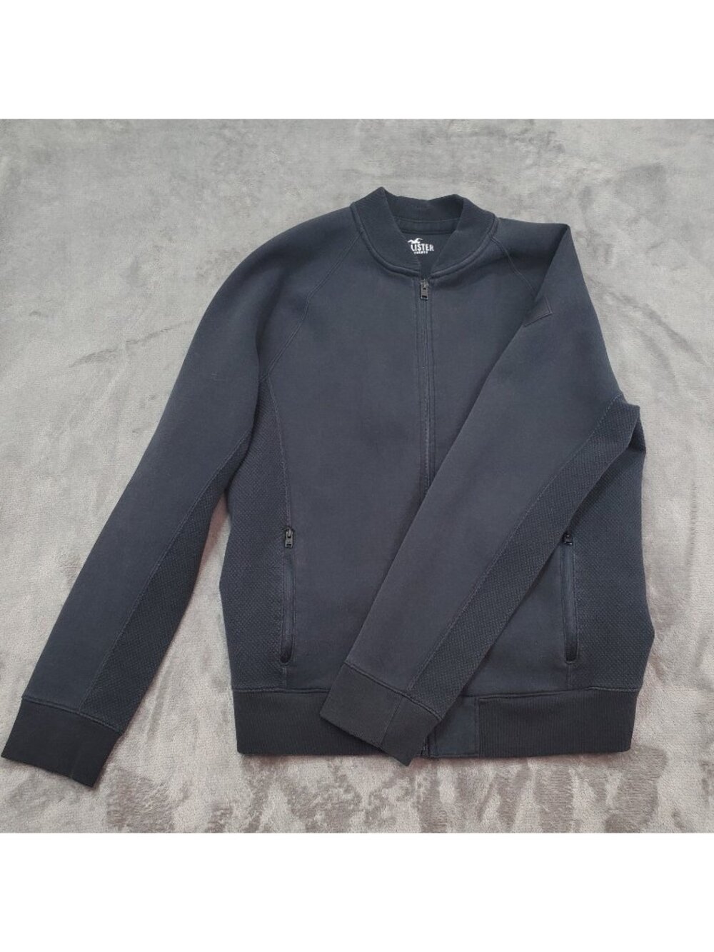 Hollister Mens Zip Up Jacket Black Size Large Sweatshirt Sweater Zipper Pockets
